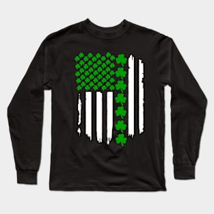 Saint Patricks Day Shamrock flag Long Sleeve T-Shirt